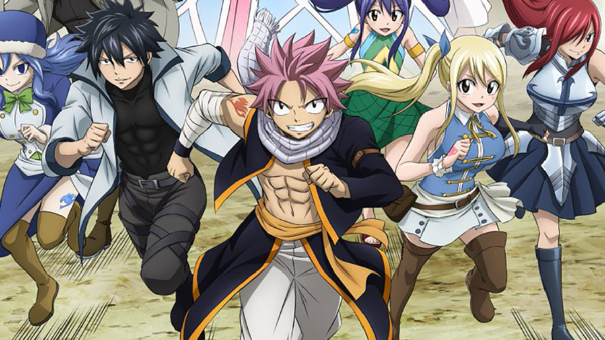Natsu, Lucy e integrantes da guilda Fairy Tail