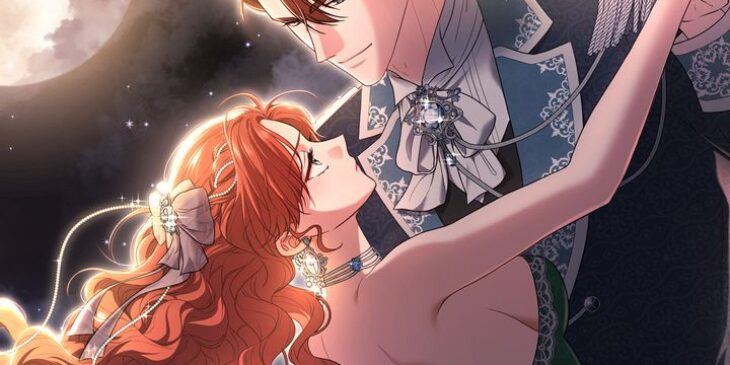 Casal de I’ll Save This Damned Family! dançando sob a lua