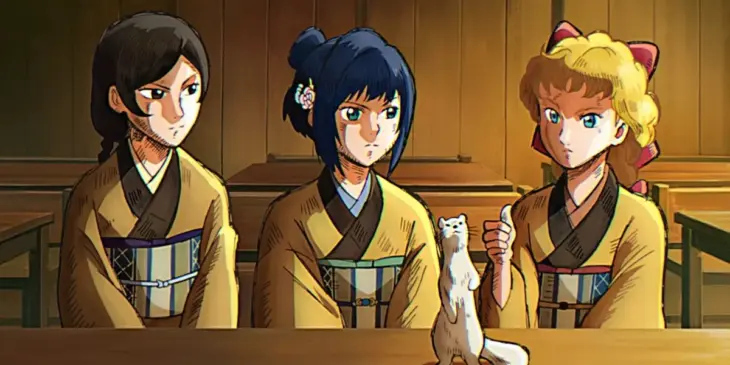 Suzu, Inako e Kate em cena de A Luz do Futuro