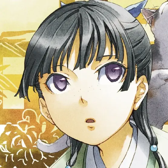 Maomao em capa do Volume 14 de Diários de uma Apotecária