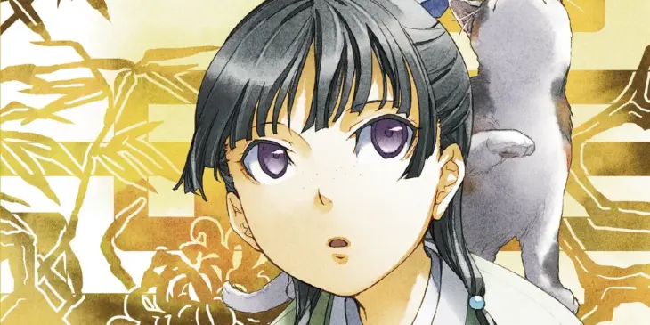 Maomao em capa do Volume 14 de Diários de uma Apotecária
