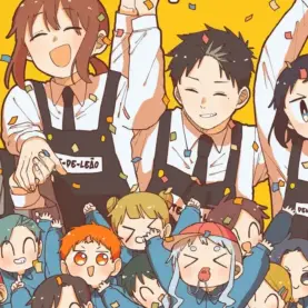 Arte celebrando anime de Kindergarten WARS