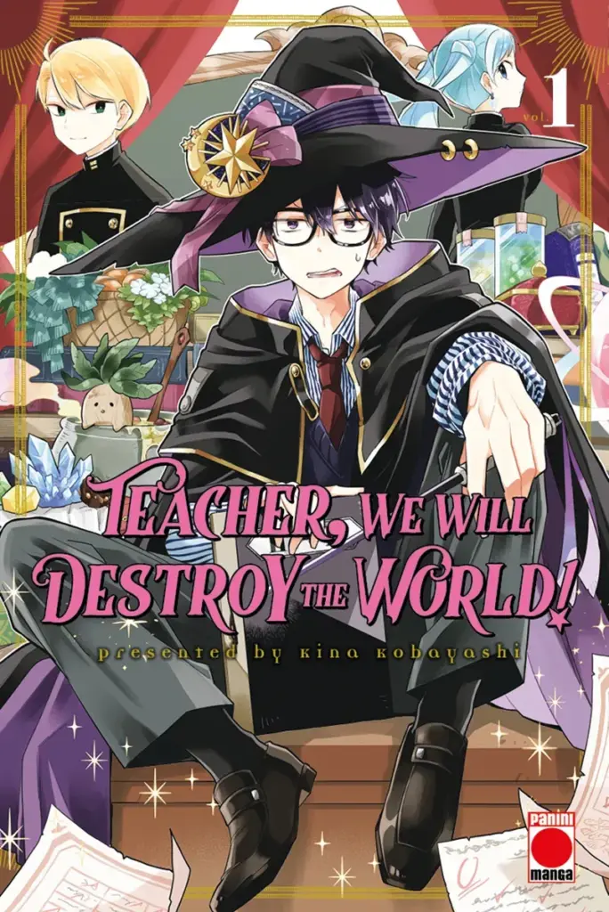 Capa do Volume 1 de Professor! Nós Vamos Destruir o Mundo!