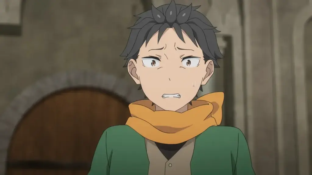 Subaru em cena do Episódio 78 de Re:ZERO -Starting Life in Another World-