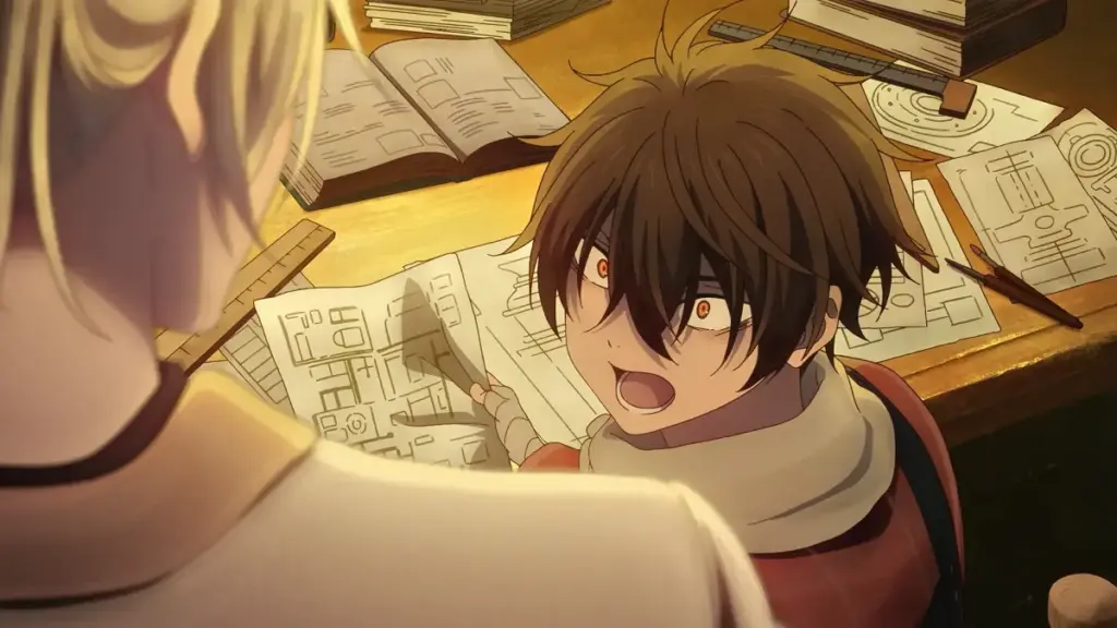 Yosuke e Kihachi em cena do Episódio 12 de A Luz do Futuro