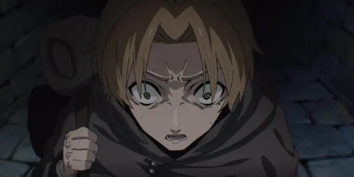 Rudeus em cena do Episódio 13 da 3ª temporada de Mushoku Tensei: Jobless Reincarnation