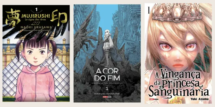 Capas de Mujirushi, A Cor do Fim e A Vingança da Princesa Sanguinária