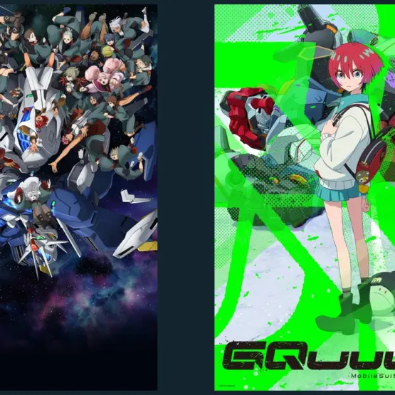 Artes oficiais de The Witch from Mercury e Gundam GQuuuuuuX
