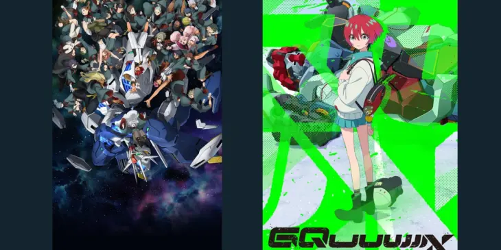 Artes oficiais de The Witch from Mercury e Gundam GQuuuuuuX