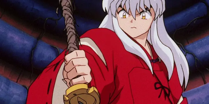 Inuyasha empunha a espada Tessaiga