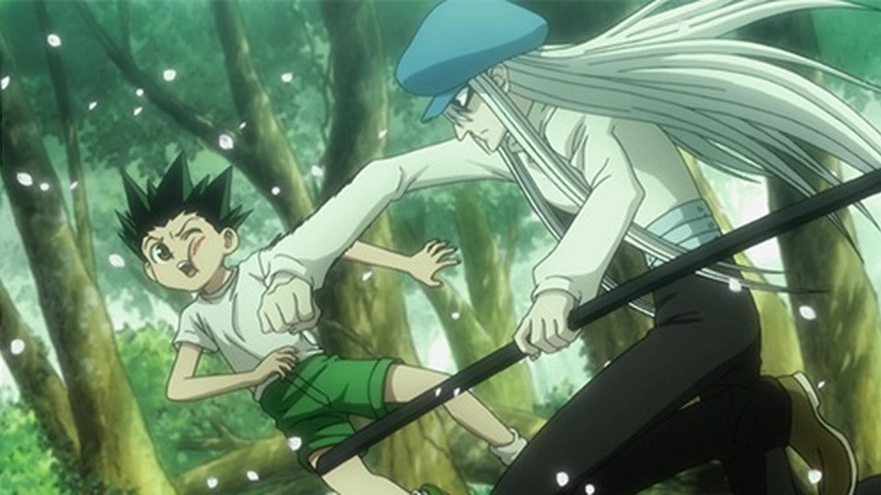 Kaito protege Gon e Killua de uma criatura