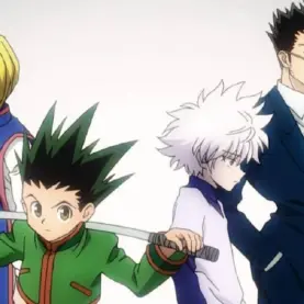 Kurapika, Gon, Killua e Leorio, protagonistas de Hunter x Hunter