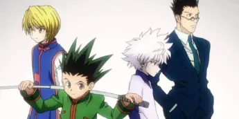 Kurapika, Gon, Killua e Leorio, protagonistas de Hunter x Hunter