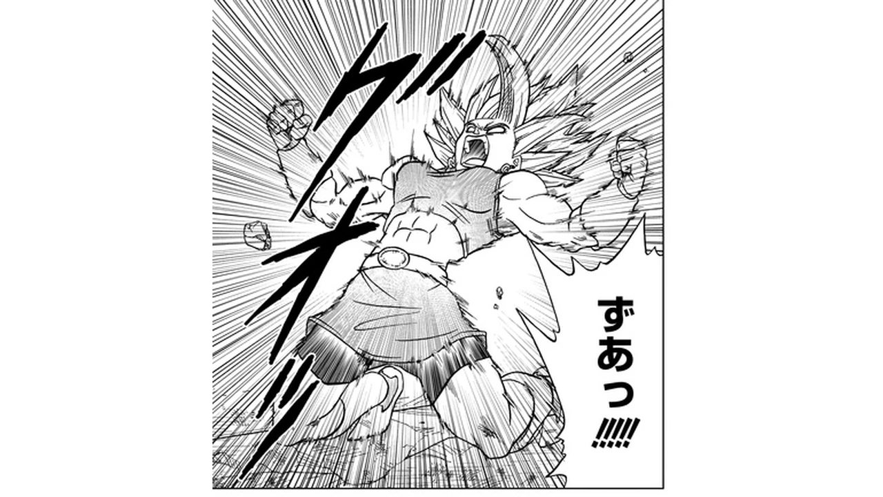 Kale em combate no mangá Dragon Ball Super