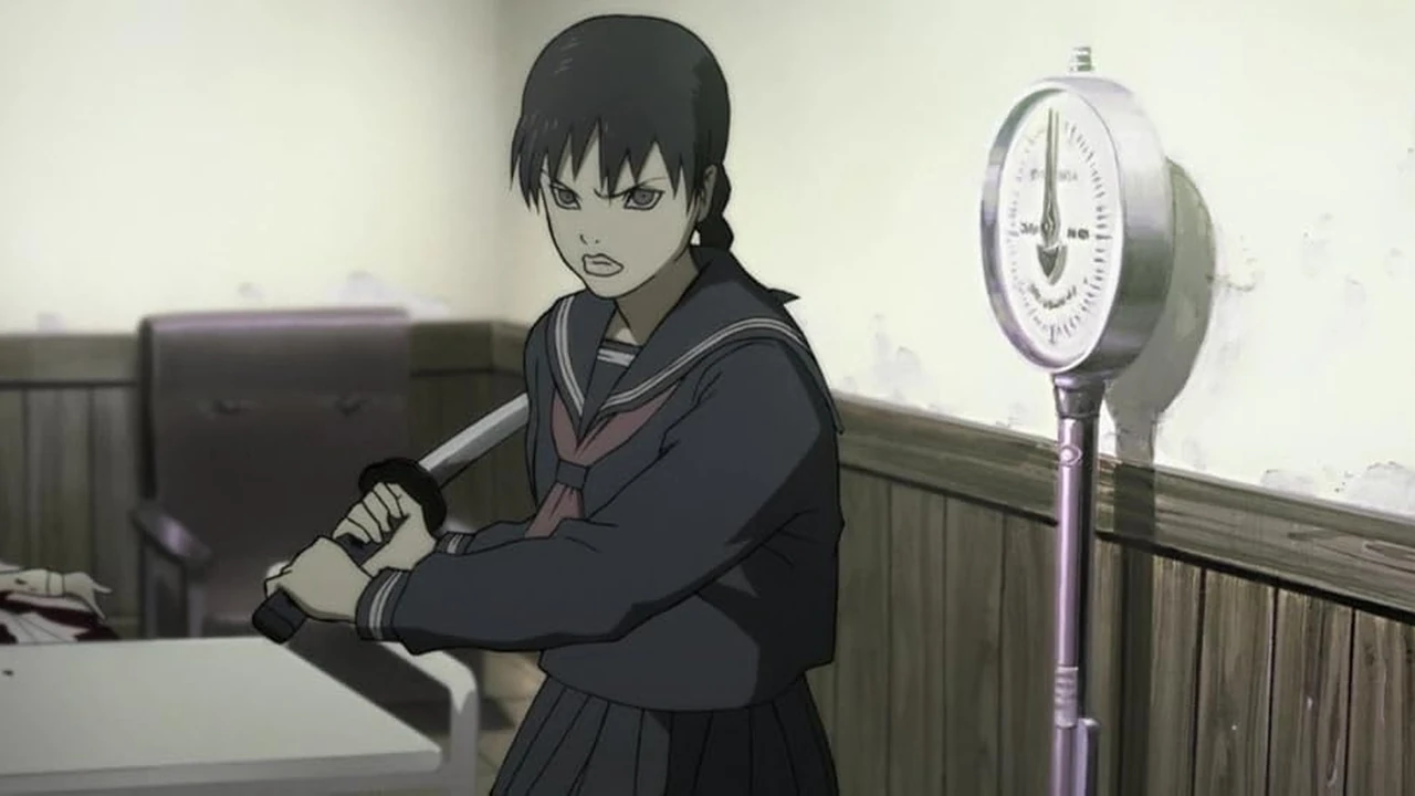 Saya segura sua espada em Blood: The Last Vampire, filme de 2000