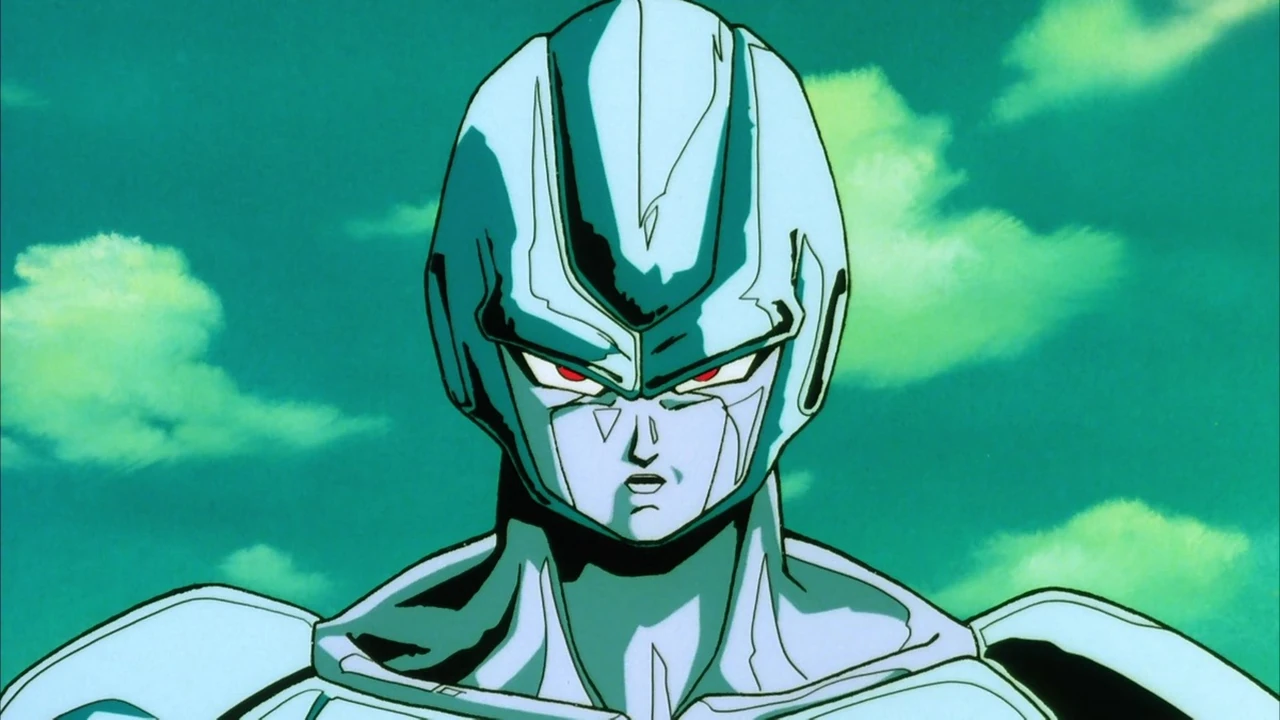 Um corpo de Metal Cooler diante do céu verde de Nova Namekusei