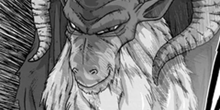 Rosto de Moro no mangá Dragon Ball Super