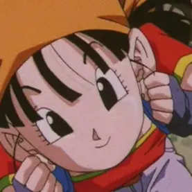 Pan com sua bandana laranja em Dragon Ball GT