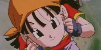 Pan com sua bandana laranja em Dragon Ball GT