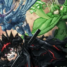 Asta, Noelle e Yuno em arte oficial da segunda temporada de Black Clover