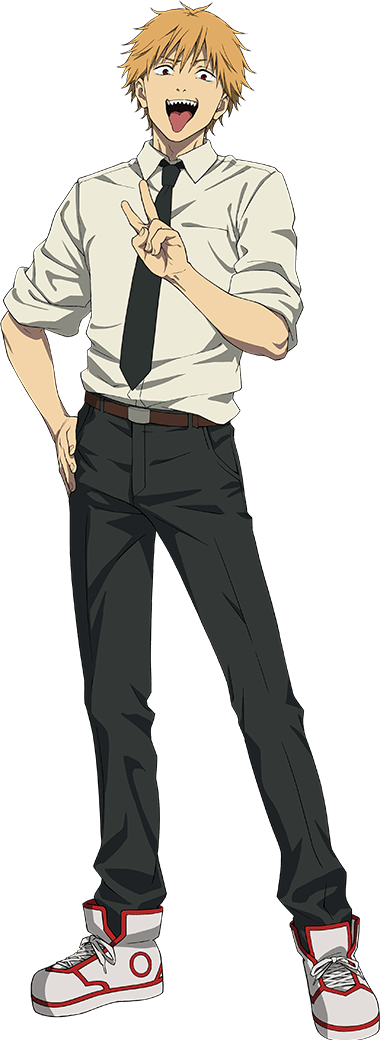 Arte oficial de Denji com o uniforme da Segurança Pública
