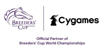 Logotipos da Breeders’ Cup e da Cygames no anúncio da parceria de 2026