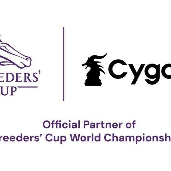 Logotipos da Breeders’ Cup e da Cygames no anúncio da parceria de 2026