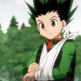 Gon em uma cena do anime Hunter x Hunter de 2011
