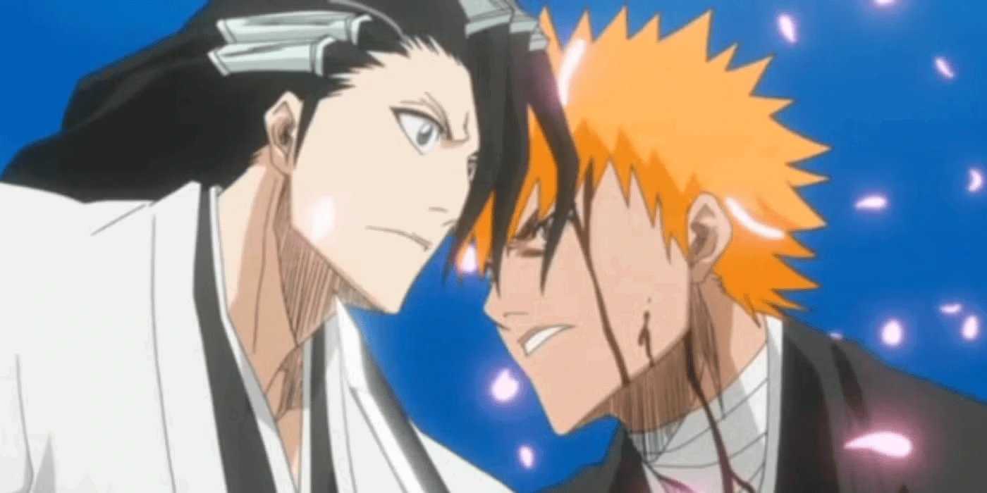 Ichigo e Byakuya se enfrentam no anime Bleach