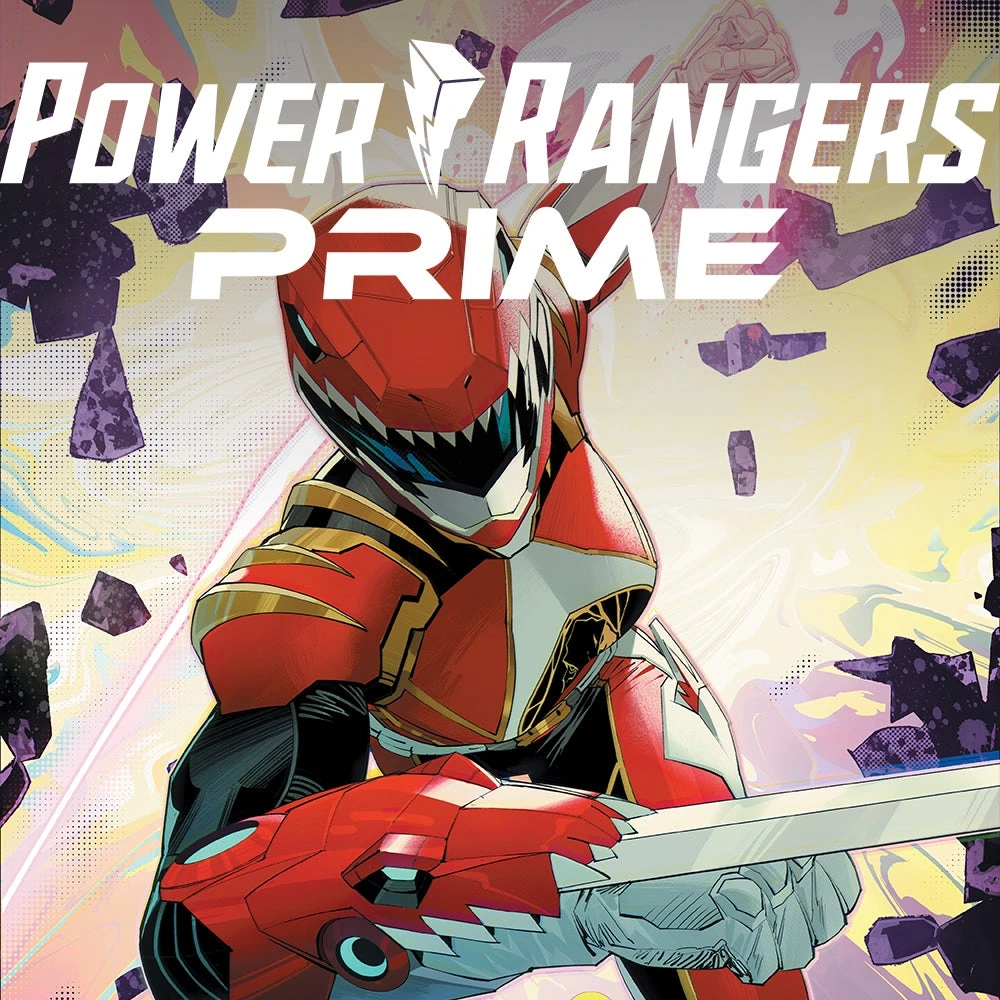 Arte promocional de Power Rangers Prime, série com numeração e proposta próprias.