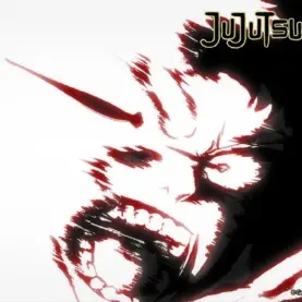 Yuji Itadori em imagem estilizada do clipe de Black Flash de Jujutsu Kaisen