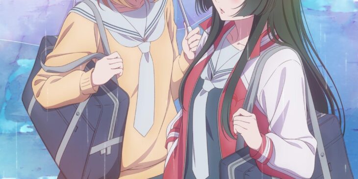 Saki e Kanon dividem um guarda-chuva em arte de The Moon on a Rainy Night