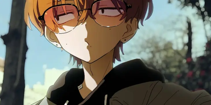 Personagem do videoclipe de AIYOU, de Eve, em um cenário arborizado
