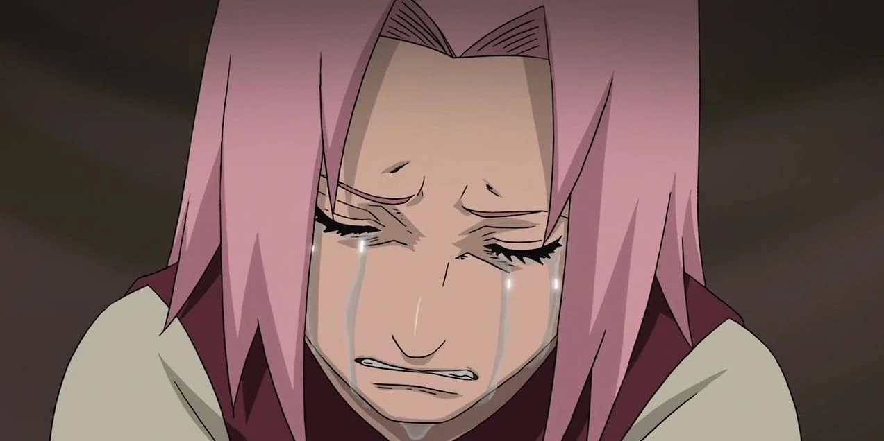 Sakura se emociona em uma cena de Naruto Shippuden