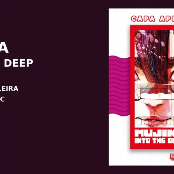 Composição com a capa brasileira de Mujina into the Deep 1 anunciada pela JBC