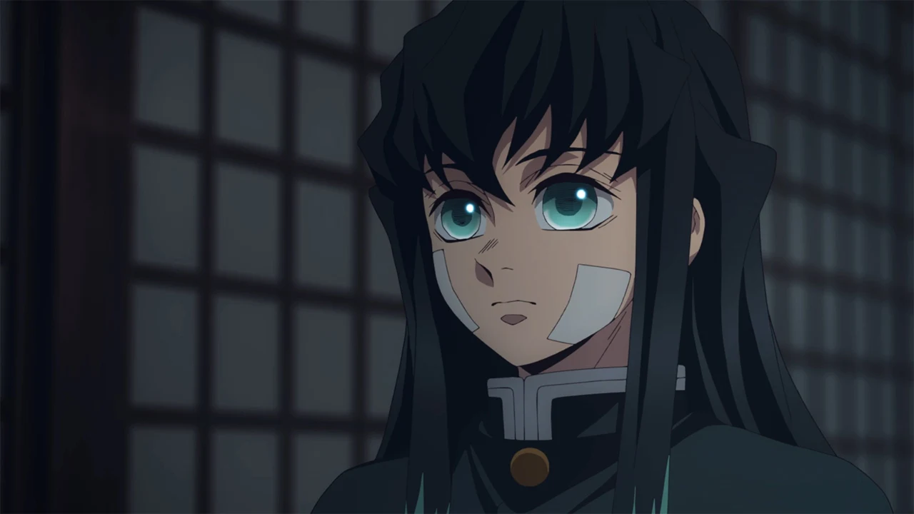 Muichiro Tokito em close em Demon Slayer