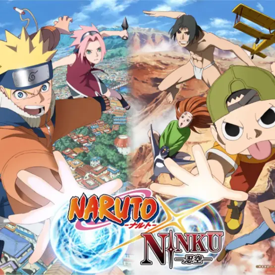 Visual oficial de Naruto x Ninku com personagens das duas franquias.