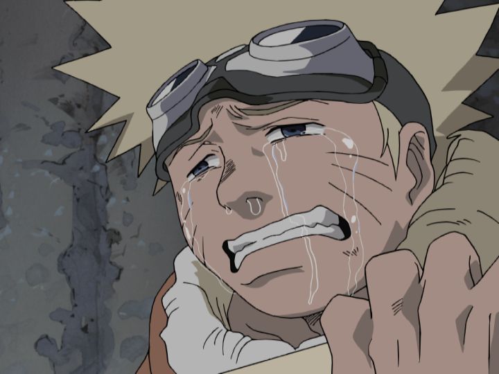 Naruto se emociona no começo da série clássica