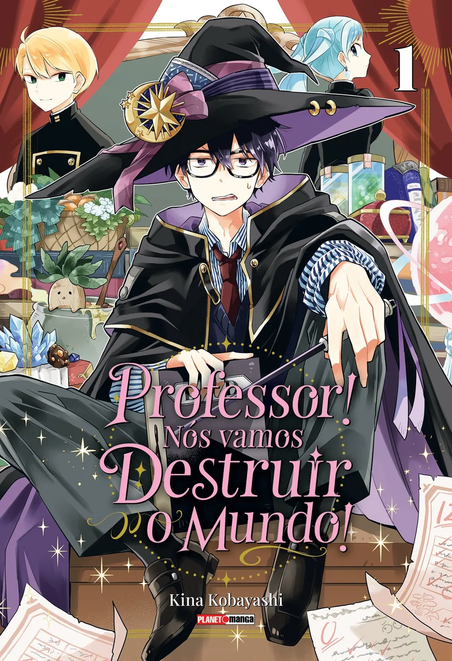 Capa brasileira do volume 1 de Professor! Nós Vamos Destruir o Mundo!