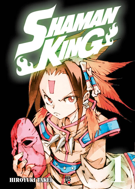 Capa brasileira do volume 1 de Shaman King BIG, da JBC