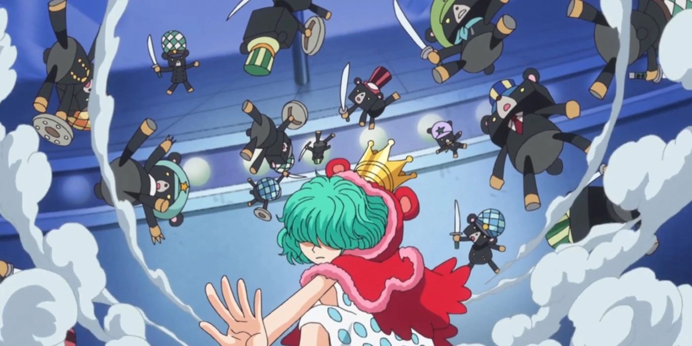 Sugar transforma personagens em brinquedos em One Piece