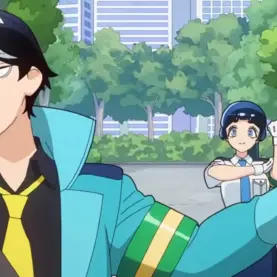 Meguru Chojo e Nao Ippongi em cena de Super Psychic Policeman Chojo