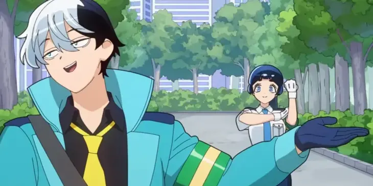 Meguru Chojo e Nao Ippongi em cena de Super Psychic Policeman Chojo