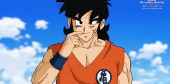 Yamcha de uniforme laranja em cena de Super Dragon Ball Heroes