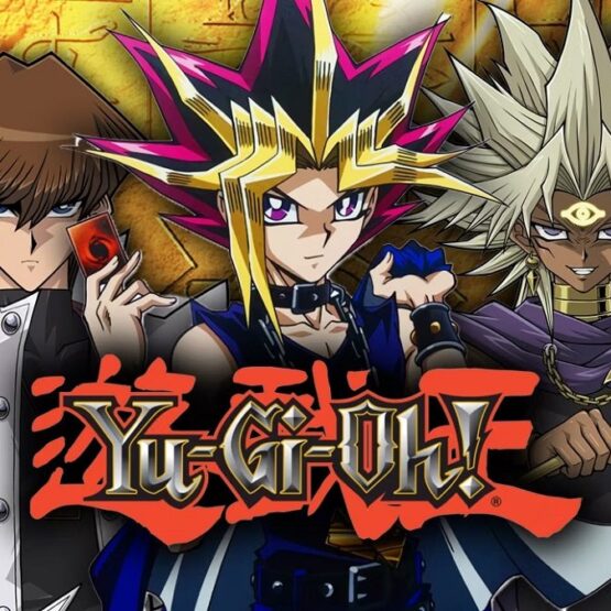 Yugi, Kaiba, Marik, Pegasus e Bandit Keith na arte de Yu-Gi-Oh! Duel Monsters